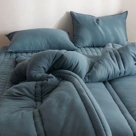 Guy Laroche Simple Semi Microfiber Bedding Full Set All Seasons DuPont Sorona Polafil Antibacterial Corn Fiber Quilted Bedding _ Made in Korea
